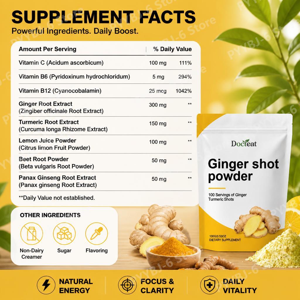 Docteat Имбирный шот-порошок с – обзор и цена Ginger Tea
